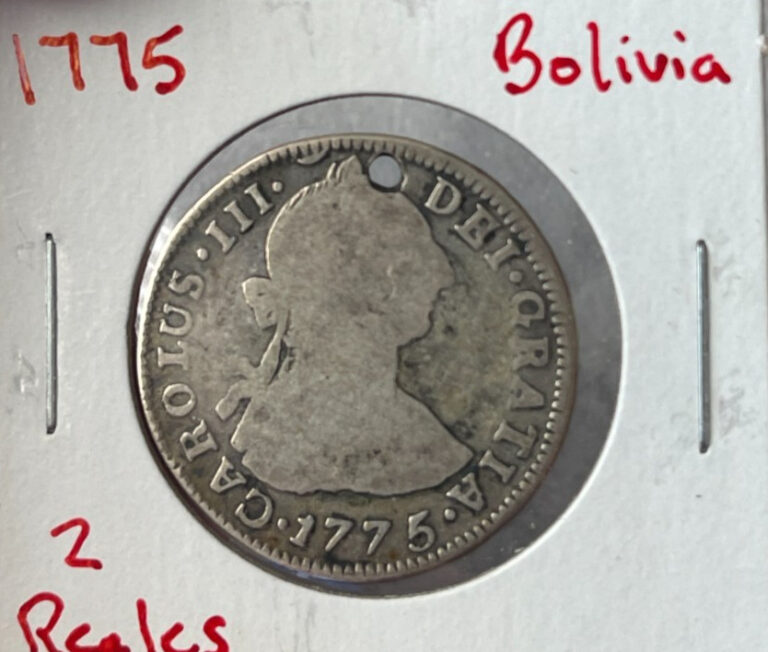 Read more about the article 1775 PTS JR Bolivia 2 Reales – Holed Silver L2