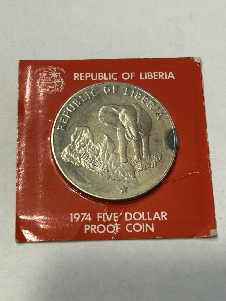 Read more about the article Republic of Liberia 1974 5 Dollar Proof Coin