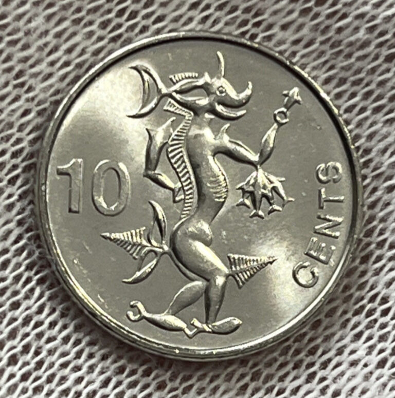 Read more about the article 2012 Solomon Islands 10 cents Coin Sea Spirit Ngoreru Mythical Animal Wildlife