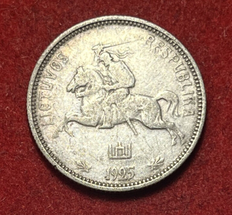 Read more about the article Lithuania 2 Litu 1925 One Year Type Silver Coin KM#77 T10319