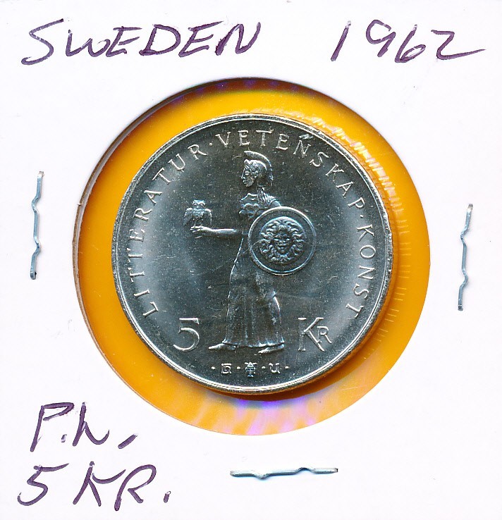 Read more about the article SWEDEN – 5 KRONOR – CROWN -1962 SILVER – ABSOUTE GEM BU – #4625