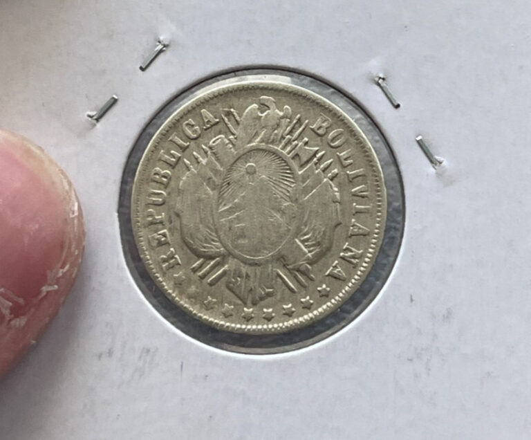 Read more about the article 1880 FE Bolivia 20 Centavos – Silver L2