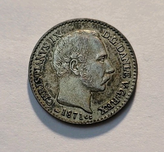 Read more about the article 1871 ♔	CS Denmark 4 Skilling Rigsmønt – Christian IX Silver Coin