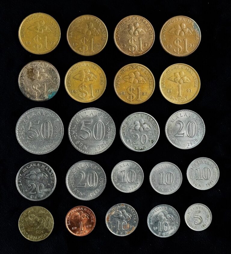 Read more about the article OLD Malaysia Coin LOT * 1967-2016 ** Malaysian 1 RINGGIT 50 20 10 SEN Coins BULK