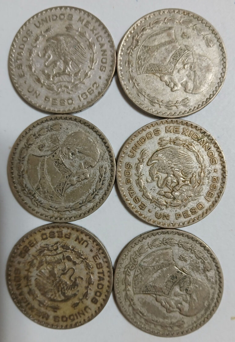 Read more about the article Mexico Un Peso Silver Coin 1957-1967 10% Silver Circulated