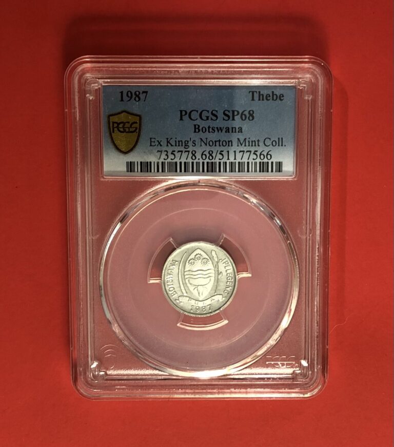 Read more about the article BOTSWANA-1987-KING NORYON   OUTSTANDING SPECIMEN THEBE  CERTIFIED BY PCGS SP68.