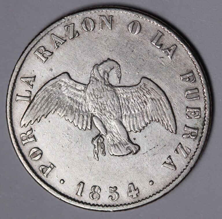 Read more about the article 1854 Chile 20 Centavos Silver Coin KM# 125 Scarce