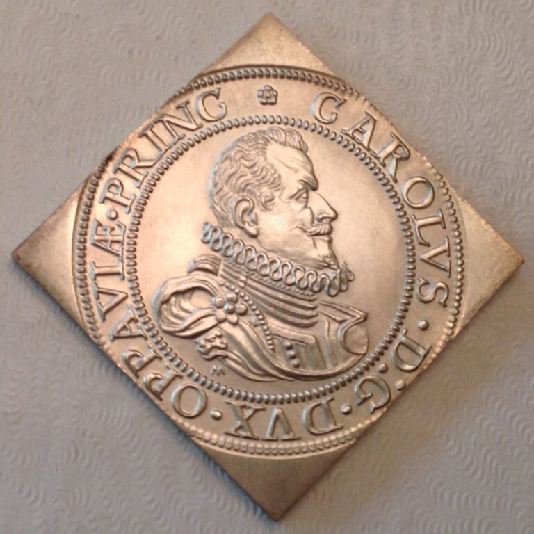 Read more about the article – 1618  Liechtenstein 3 Ducat Klippe Restrike – GEM UNCIRCULATED