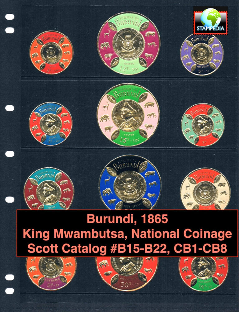 Read more about the article $20.85 Scott Value – 1965 BURUNDI King  Coins foil 16v scarcer CV MNH NH UMM