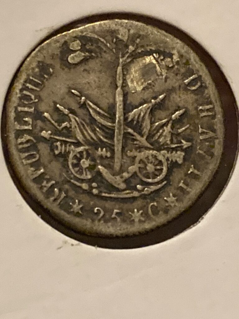 Read more about the article 1818 Haiti AN15 25 Centimes Silver Coin Z230
