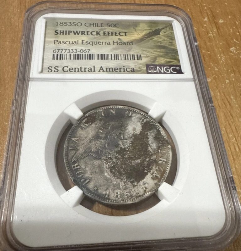 Read more about the article 1853 SO CHILE 50C SS Central America SHIPWRECK SILVER Pascual Esquerra Hoard