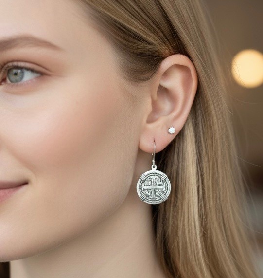 Read more about the article ATOCHA SILVER COIN EARRINGS DIME SIZE