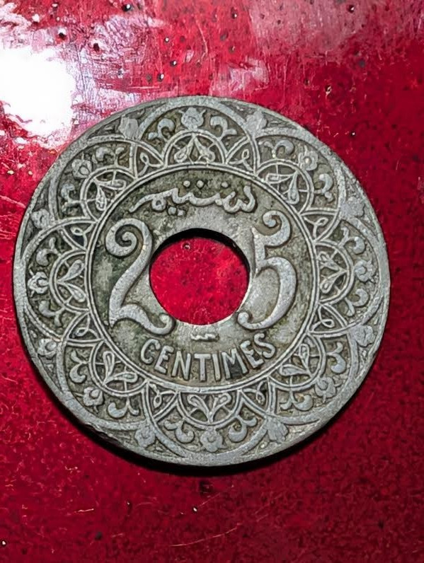 Read more about the article 1924 MOROCCO 25 CENTIMES Y#34.2 COIN #479