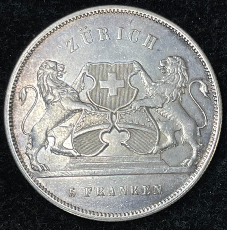 Read more about the article 1859 Switzerland 5 Francs Silver Coin Great Condition Low Mintage High Value