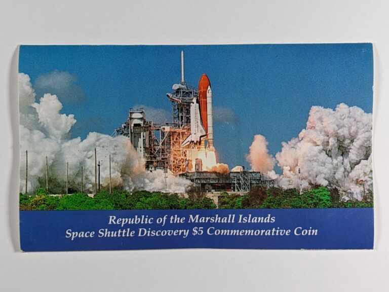 Read more about the article 1988 Marshall Islands Space Shuttle Discovery $5 Commemorative Coin UNC