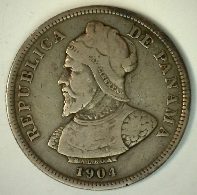 Read more about the article 1904 Panama Silver 25 Centesimos Coin Circulated World Coin