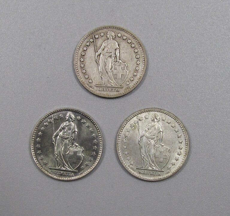 Read more about the article Lot of Three Silver One Franc Coins Switzerland 1939  1956  1961 – Low Price!!
