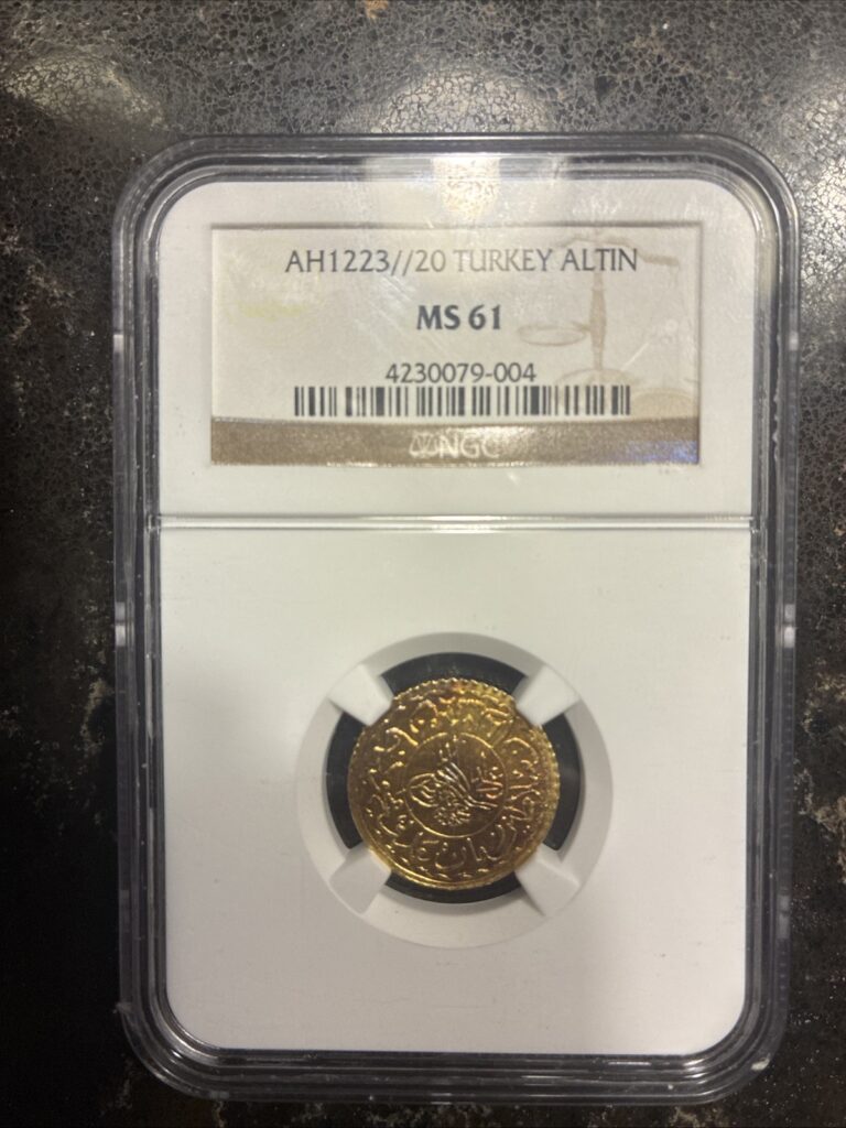 Read more about the article NGC MS 61 – AH1223 – 20 Turkey Altin Gold Coin