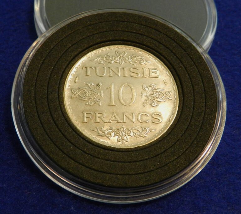 Read more about the article 1353 -1934 Tunisia 10 Francs – Pretty Silver Coin – French Occupation – See PIC