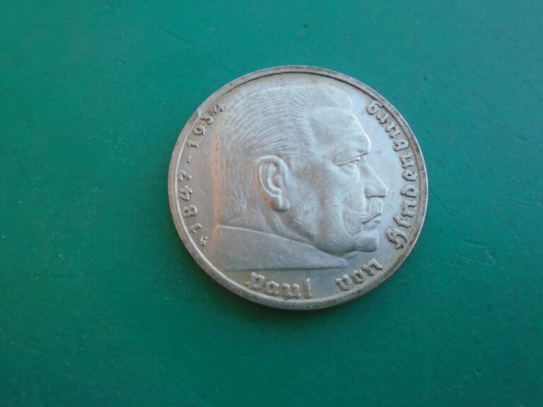 Read more about the article 1937 G. GERMANY 5 MARK COIN – Third Reich – SILVER German