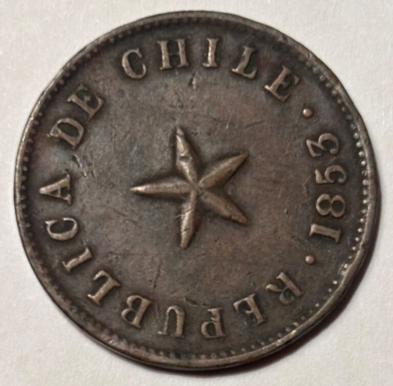 Read more about the article CHILE 1/2 centavo 1853 Copper