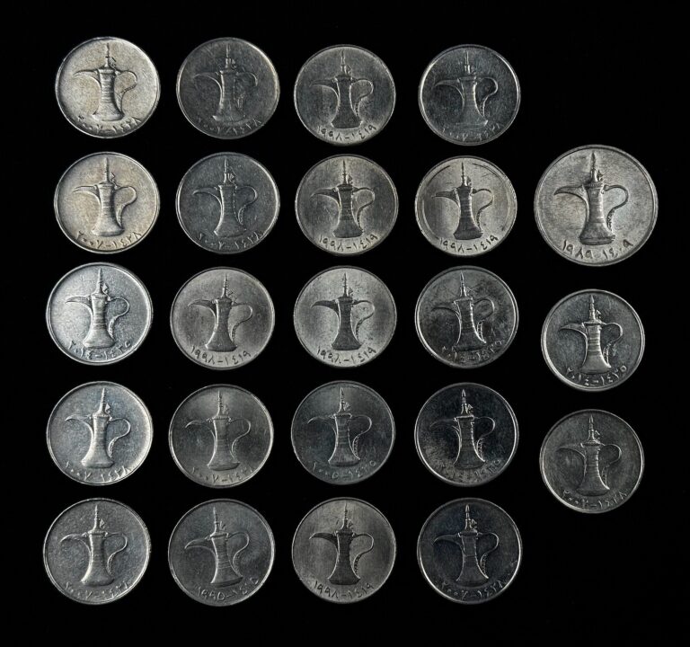 Read more about the article United Arab Emirates UAE Coin LOT * 1989-2014 ** Emirati 1 DIRHAM Coins BULK LOT