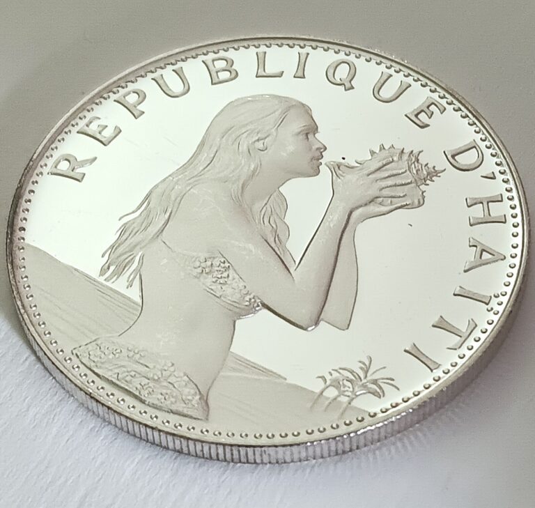 Read more about the article HAITI 1973 50 Gourdes  “WOMAN ON BEACH”  Gorgeous Silver Proof  LOW MINTAGE COIN