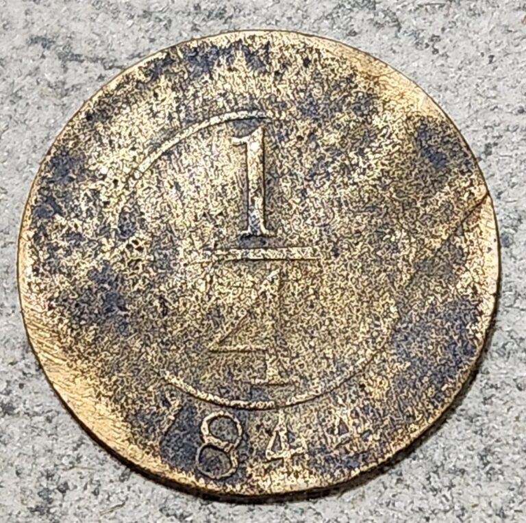 Read more about the article DOMINICAN REPUBLIC 🇩🇴 ¼ (1/4) REAL COIN 1844