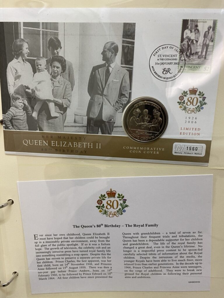 Read more about the article 2005 St Vincent and the Grenadines Queen Elizabeth II 80th Birthday Coin Cover