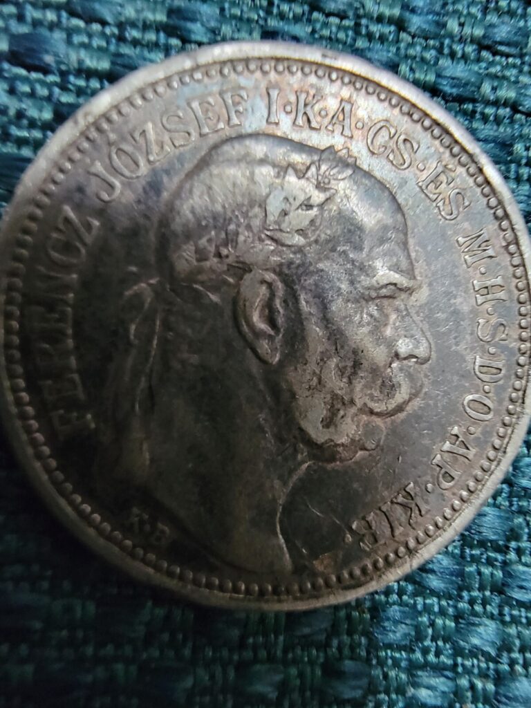 Read more about the article 1915 Hungary 1 Korona – Francis Joseph I – 5g .835 Silver
