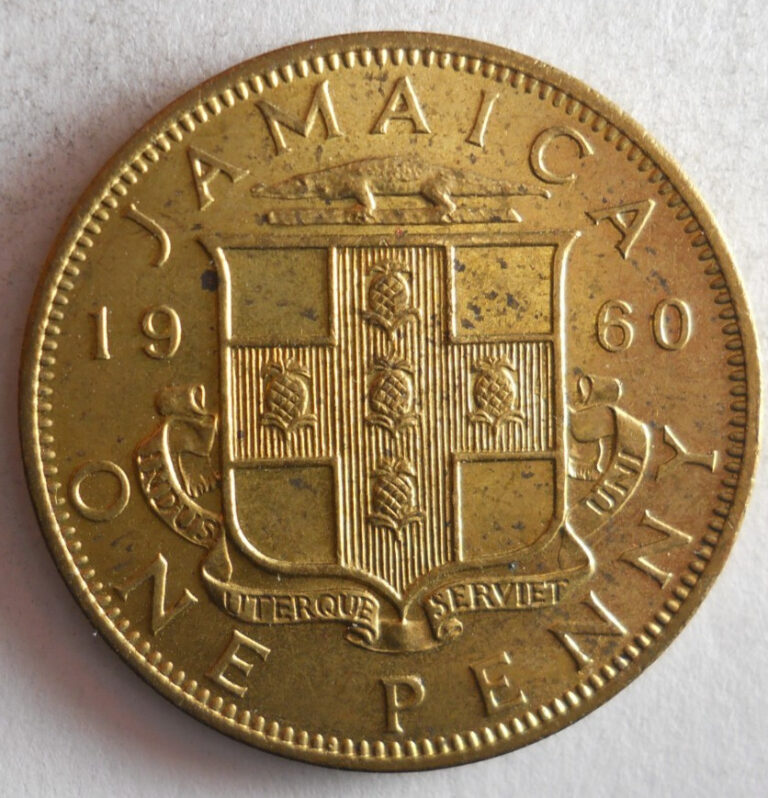 Read more about the article 1960 JAMAICA 1/2 PENNY – Excellent Coin – FREE SHIP – Bin #349