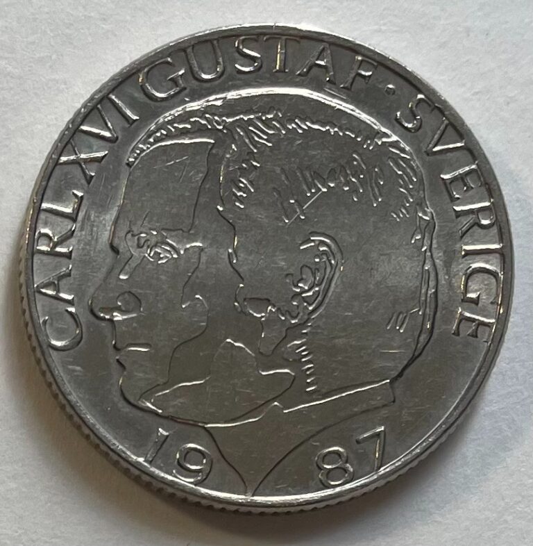 Read more about the article Sweden 1 Krona 1987 – King Carl XVI Gustaf