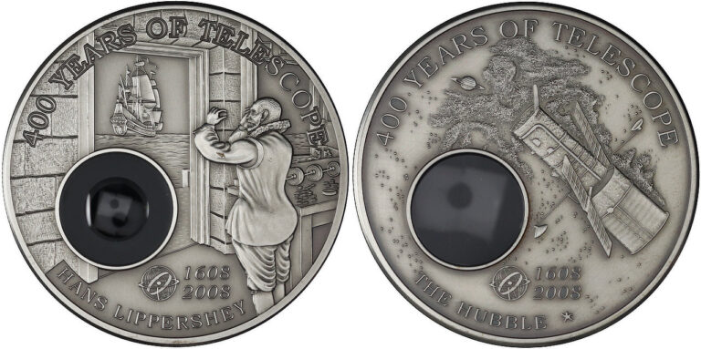 Read more about the article RARE 2008 Palau $5 400 Years of the Telescope 25g .925 Sterling Silver Coin Set