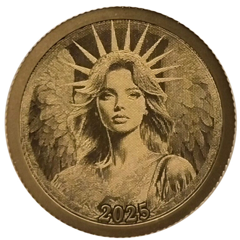 Read more about the article 2025 Gabon Angel of Fortune 1/200 oz Gold Coin in Card