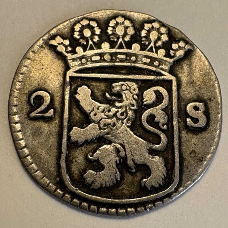 Read more about the article 1700s Silver Coin – Netherlands Holland 2 Stuiver