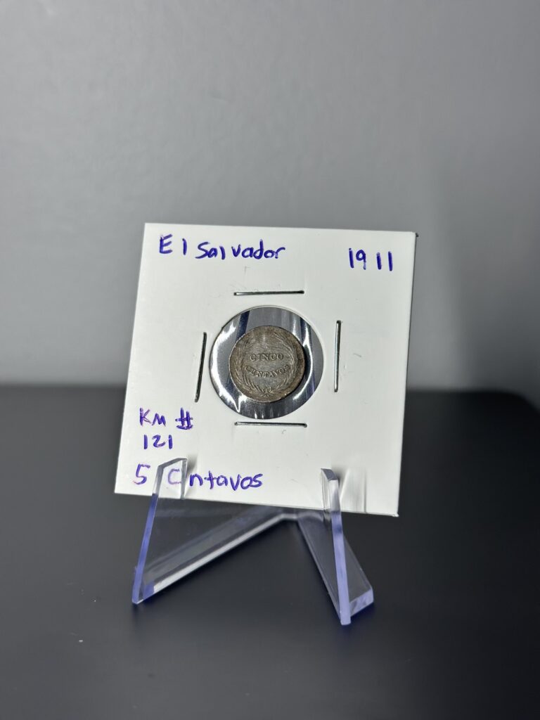 Read more about the article 1911 El Salvador 5 Centavos Silver Coin KM# 121 – Small Ex-Jewelry Marks