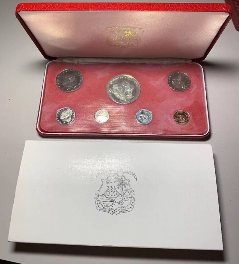 Read more about the article 1973 LIBERIA – OFFICIAL PROOF SET (7) w/ 1 Oz SILVER ELEPHANT – SEALED PKG w COA