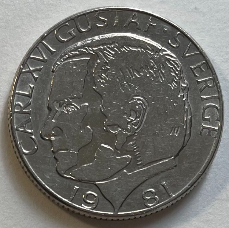 Read more about the article Sweden 1 Krona 1981 – King Carl XVI Gustaf