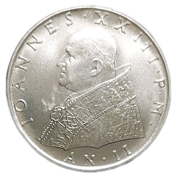 Read more about the article 1960 II VATICAN CITY 100 LIRE COIN POPE JOHN XXIII