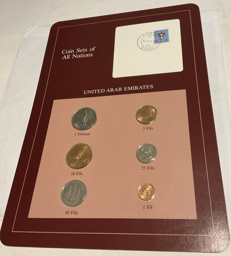 Read more about the article Coin Sets of All Nations UAE United Arab Emirates UNC 6 Coins Falcon Stamp