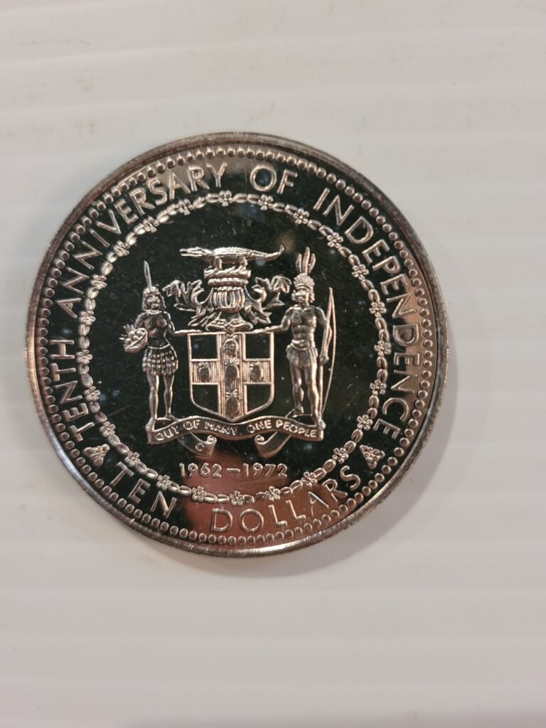Read more about the article 1972 JAMAICA 10th Independence Anniversary SILVER 10 Dollars Coin