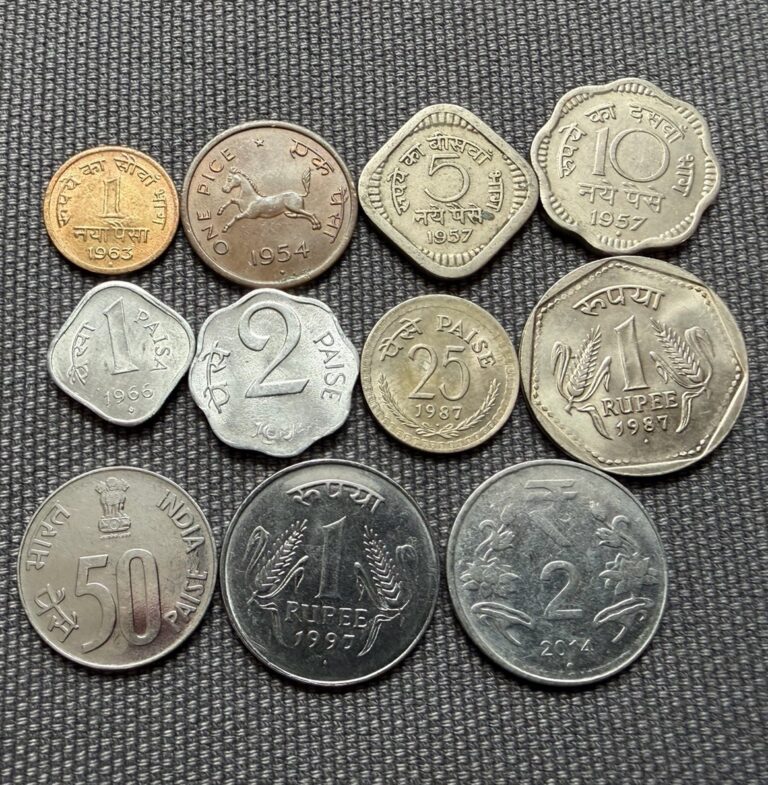 Read more about the article India 🇮🇳   Lot Of 11  World Foreign Coins