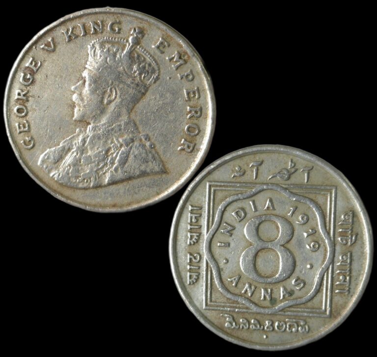 Read more about the article Rare British India George V Copper Nickel 8 Annas 1919 Bombay Top Condition NP6A