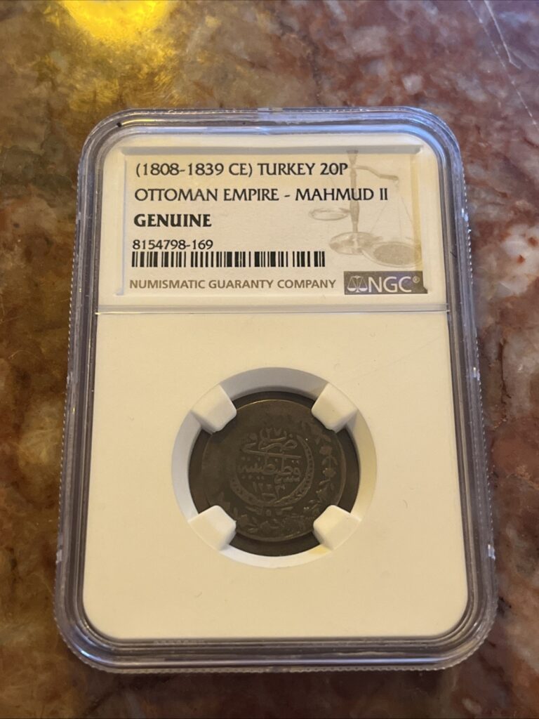Read more about the article NGC GENUINE (1808-1839 CE) Turkey 20P Ottoman Empire -Mahmud II