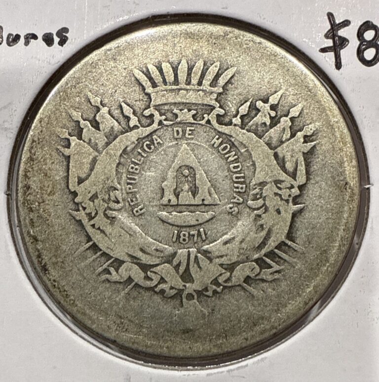 Read more about the article 1871 50 Centavos Honduras Silver 50C Coin – Very Scarce