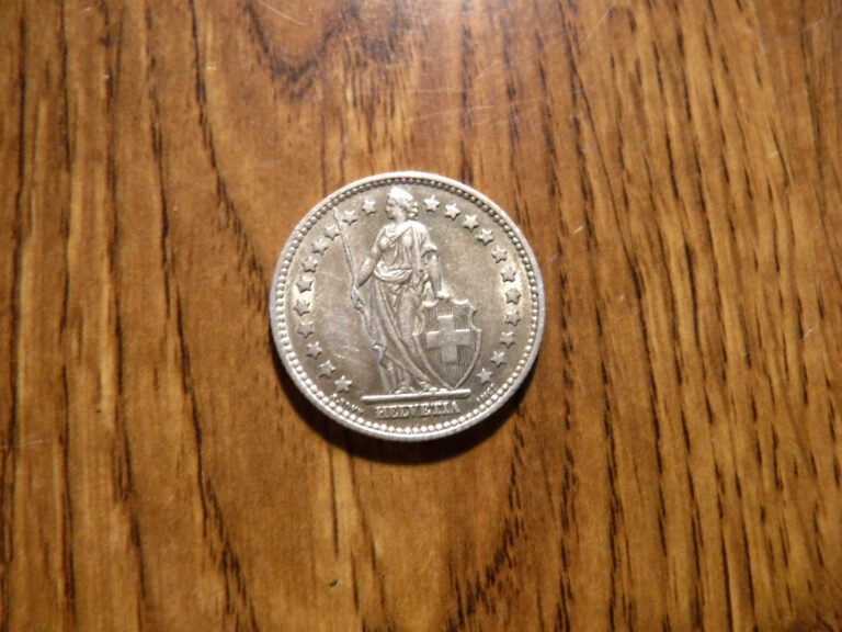 Read more about the article SWITZERLAND 1 FRANC 1956 SILVER COIN (T540)