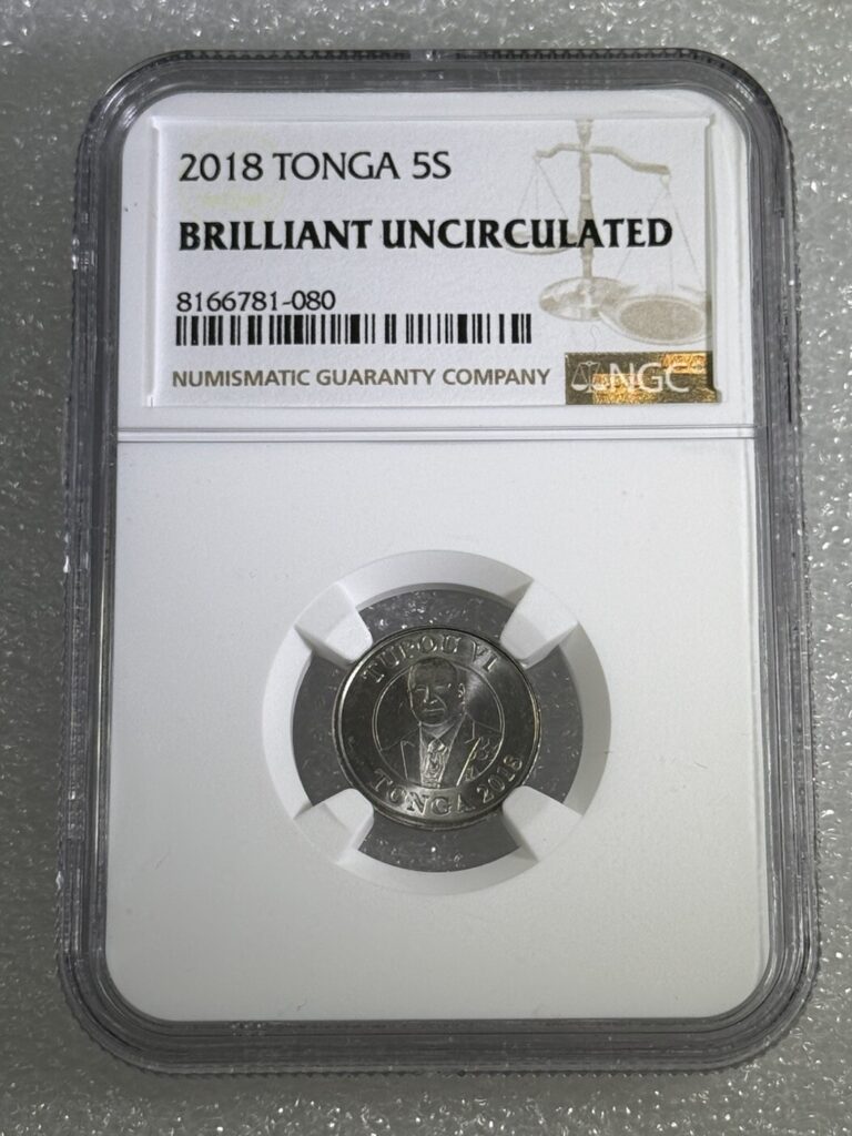 Read more about the article TONGA 5 SENITI 2018 OCEANIA COIN NGC BRILLIANT UNCIRCULATED