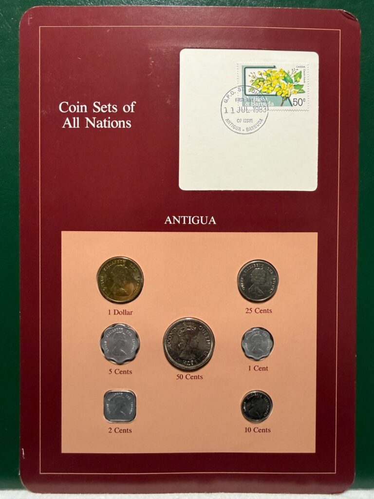 Read more about the article Franklin Mint Coins Of All Nations Set – Antigua 7 coins with card