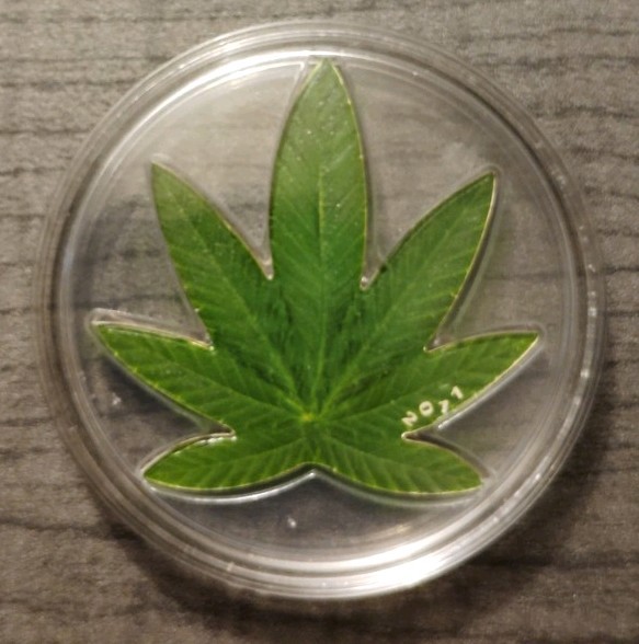 Read more about the article Benin 2011 Cannabis Sativa  Copper with Silver Plated Proof Coin 100 Francs CFA