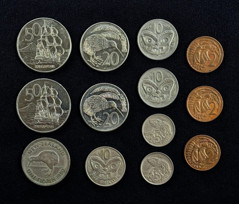 Read more about the article OLD New Zealand Coin LOT * 1950-2001 ** FLORIN SHILLING 2¢ 5¢ 10¢ 20¢ 50¢ CENTS